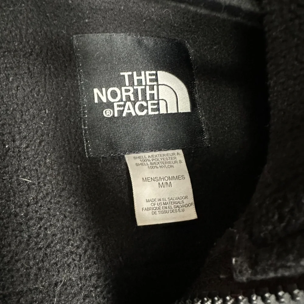 The North Face Men's M Black Full-Zip Jacket Polartec Pockets Stand-Up Collar
